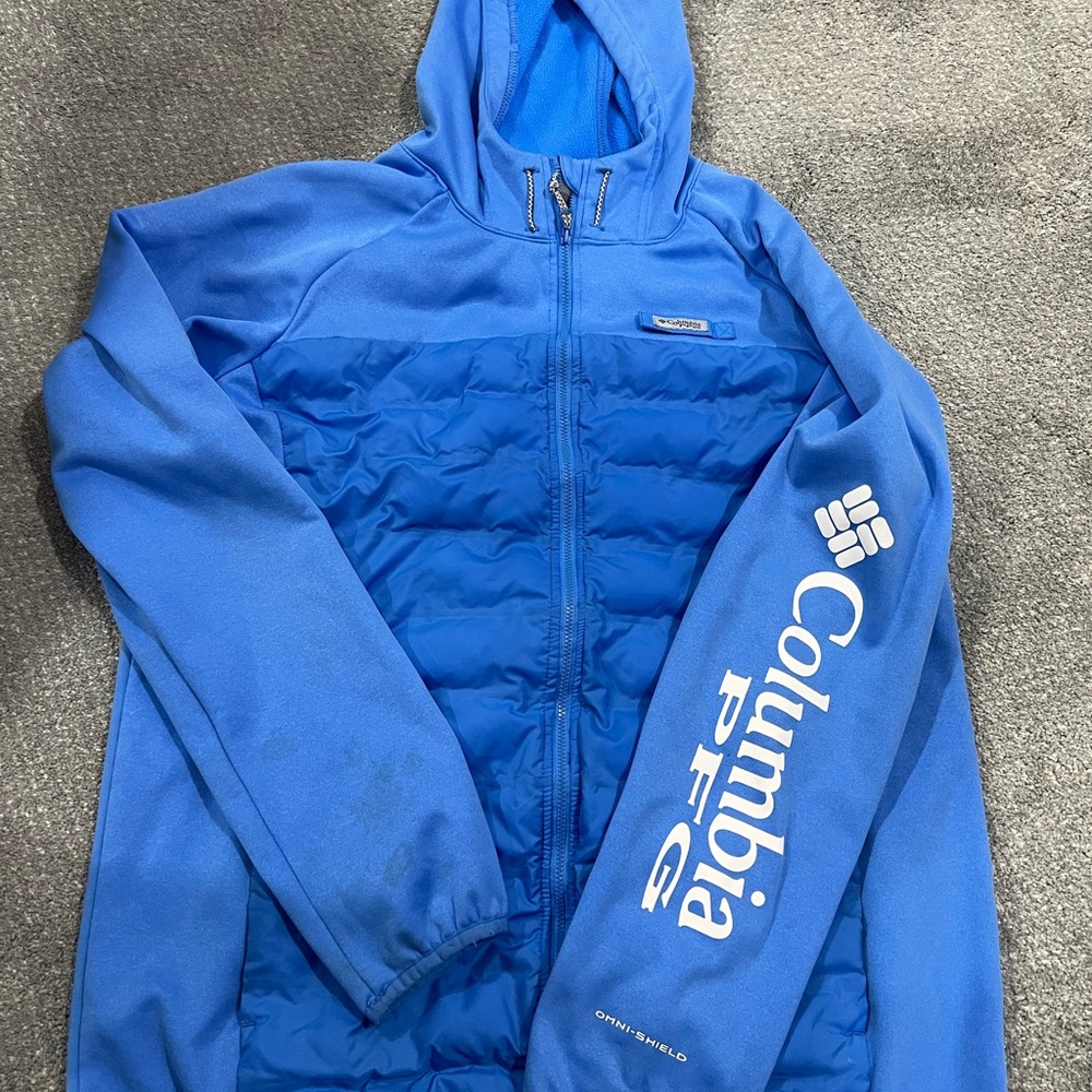Columbia PFG Blue Hooded Jacket